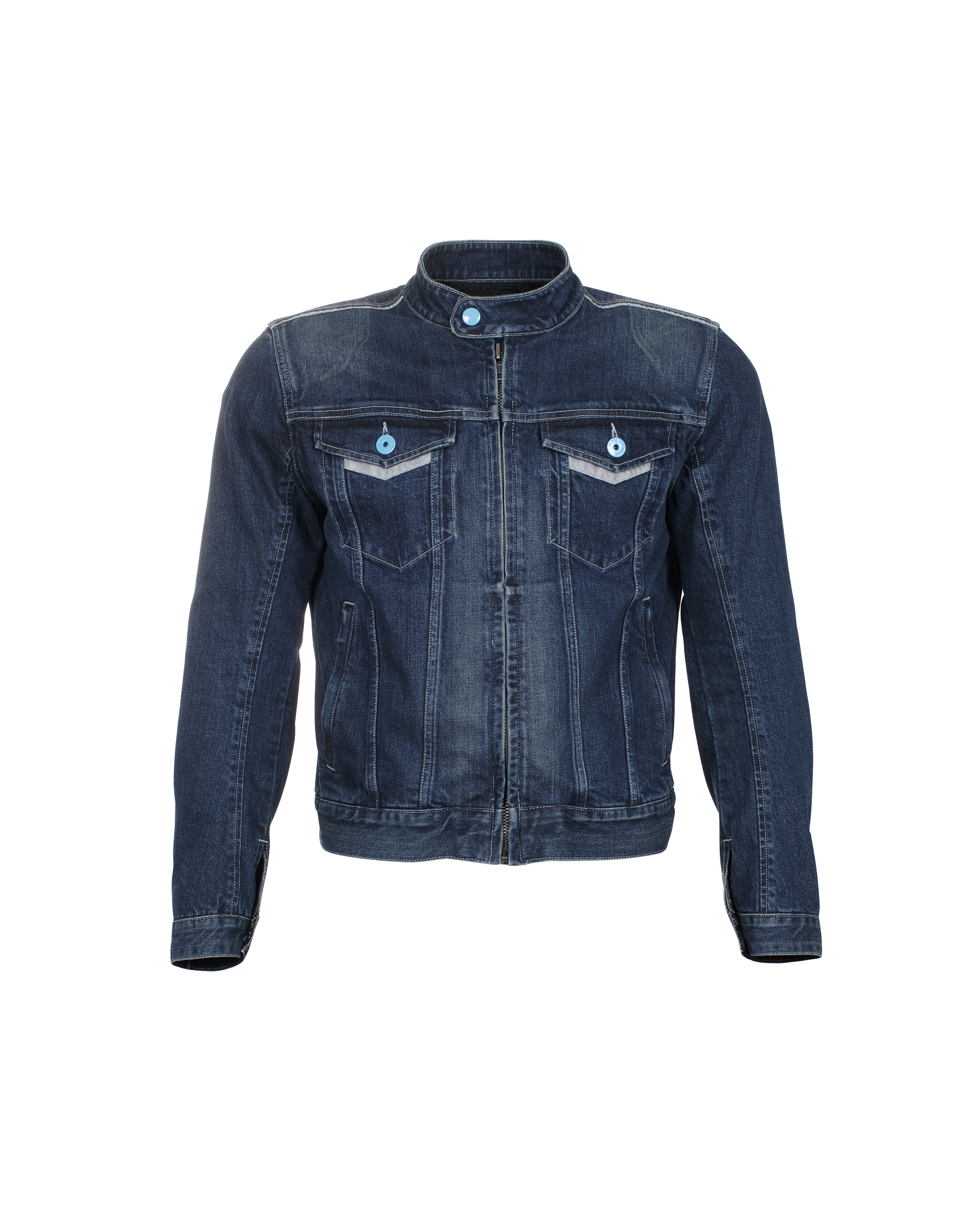 Vespa Jacke Denim Polyester-Denim blau