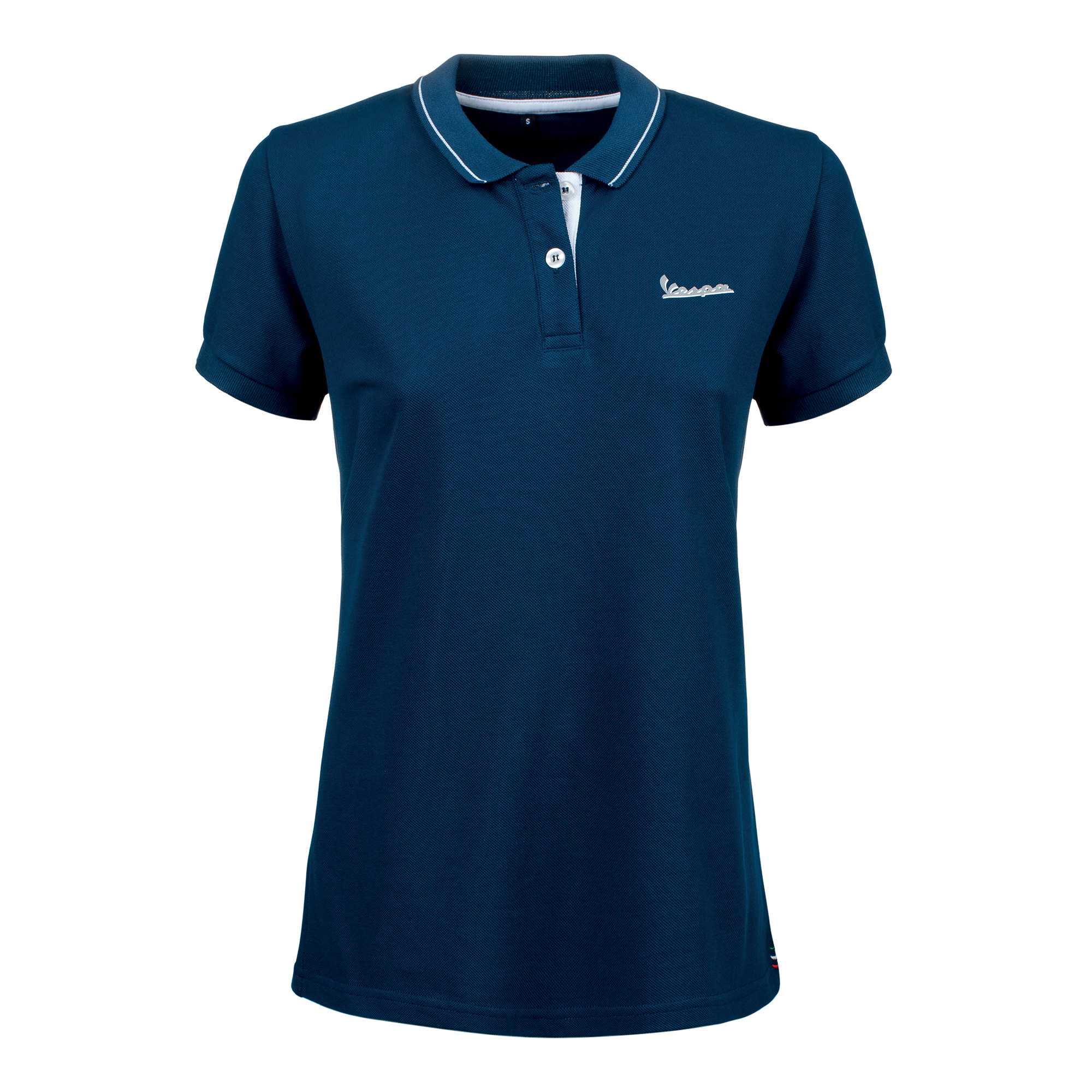 Vespa Polo Shirt Graphic Damen blau