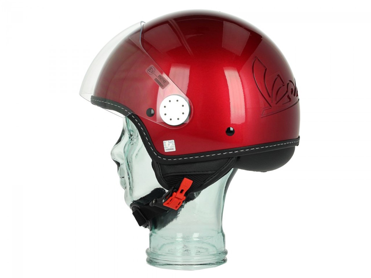 Vespa Helm "Visor" 2.0 Jethelm Rot Must 880/A Größe XS
