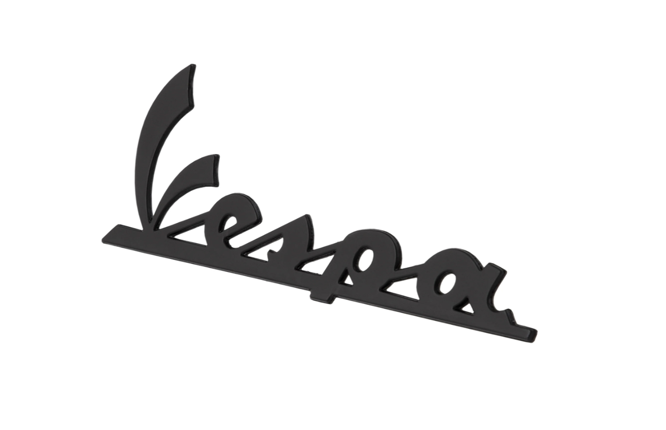 Schriftzug "Vespa" Seitenhaube - schwarz matt