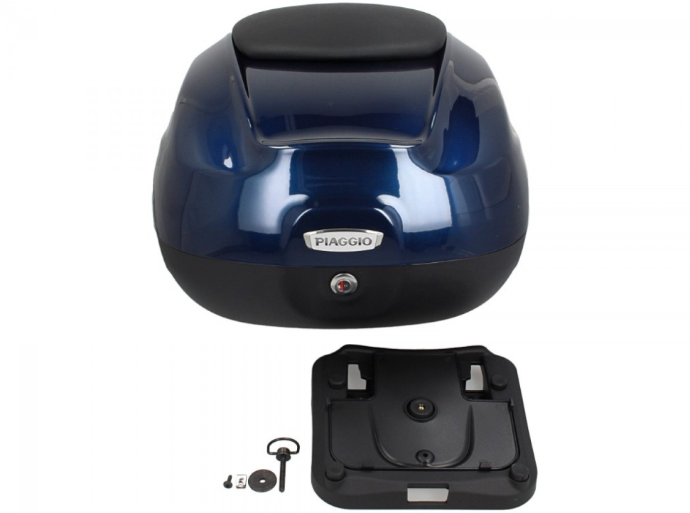 Top Case 37L mit Rückenlehne für Piaggio Medley 125/150 (16-18) - blue midnight 222/A