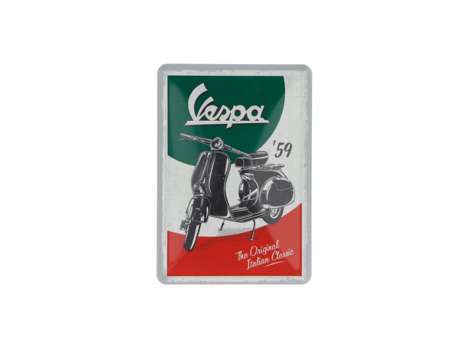 Vespa Blechpostkarte The Italian Classic