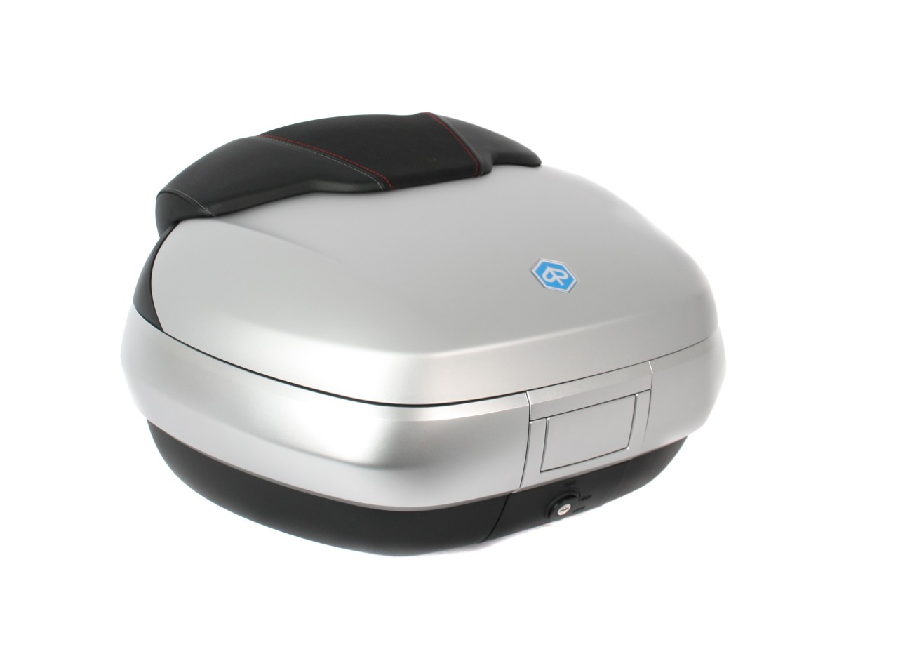Top Case 50 l, (H4_grau matt 760/B) inkl. Rückenpolster für Piaggio MP3 500 Sport Advance HPE