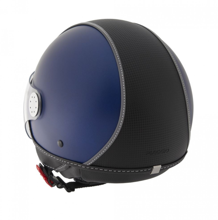 Piaggio Demi Jet Helm, Carbonskin, blau